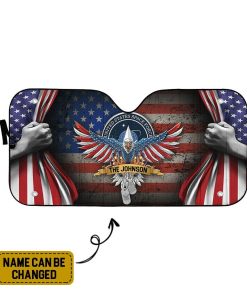 Gearhumans 3D US Space Force 4th July Custom Name Car Auto Sunshade GS0806219 Auto Sunshade 57''x27.5'' 