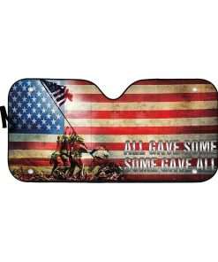 Gearhumans 3D US Veteran Some Gave All Custom Car Auto Sunshade GW0705213 Auto Sunshade 57''x27.5'' 