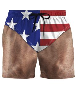 Gearhumans 3D USA Flag Custom Beach Shorts GS04065 Men Shorts Men Shorts S 