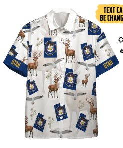 Gearhumans 3D Utah Proud Custom Text Short Sleeve Shirts GS28052114 Hawai Shirt Short Sleeve Shirt S 