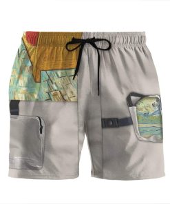 Gearhumans 3D Vincent Van Gogh Hip Hop Jackets Custom Beach Shorts Swim Trunk GC16071 Men Shorts Men Shorts S