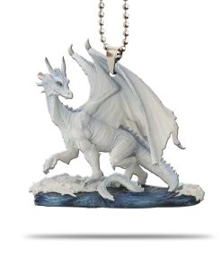 Gearhumans 3D Walking White Dragon Car Hanging GJ25052104 Car Hanging Car Hanging/1 Pack 