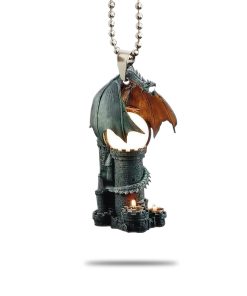 Gearhumans 3D Warrming Casstle Dragon Car Hanging GJ24052102 Car Hanging Car Hanging/1 Pack 