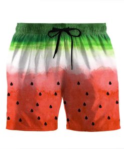 Gearhumans 3D Watermelon Custom Beach Shorts Swim Trunk GW28074 Men Shorts Men Shorts S