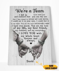 Gearhumans 3D We Are Team Best Gift For Parents Day Custom Name Canvas GS06072113 Canvas 1 Piece Non Frame M