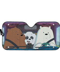 gearhumans 3D We Bare Bears in Car Custom Car Auto Sunshade GV20074 Auto Sunshade 57''x27.5'' 