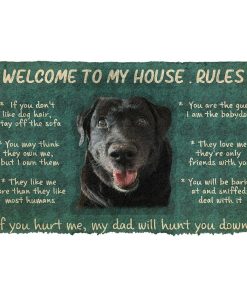 Gearhumans 3D Welcome To My House Rules Custom Doormat GW0705217 Doormat Doormat S(15,8inchx23,6inch) 