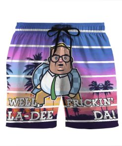 Gearhumans 3D Well La Dee Frickin Da Shirt Custom Beach Shorts Swim Trunks GL03072 Men Shorts Men Shorts S