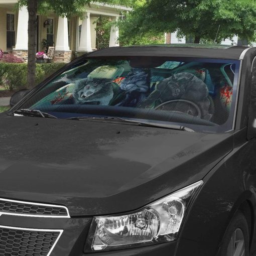 gearhumans 3D Werewolf Custom Car Auto Sunshade GL06088 Auto Sunshade