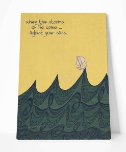 Gearhumans 3D When The Strom Come Adjust Your Sail Canvas ZK2405215 Canvas 1 Piece Non Frame M