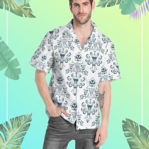Gearhumans 3D White Haunted Mansion Hawaii Shirt ZK1705212 Hawai Shirt