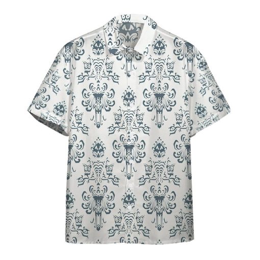 Gearhumans 3D White Haunted Mansion Hawaii Shirt ZK1705212 Hawai Shirt Short Sleeve Shirt S
