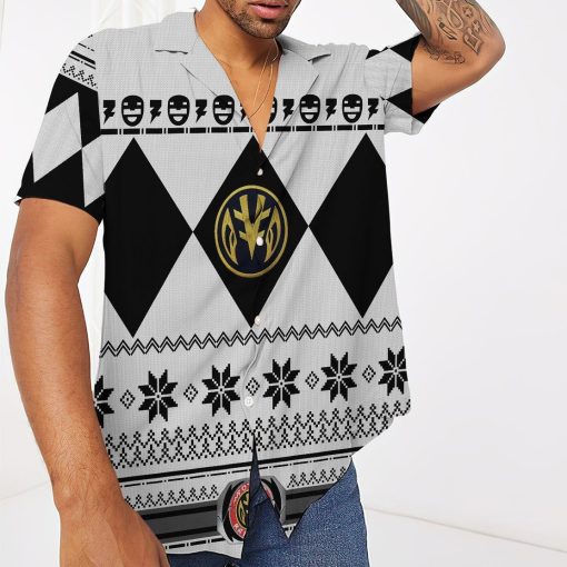 Gearhumans 3D White Power Ranger Hawaii Shirt ZB260319 Hawai Shirt