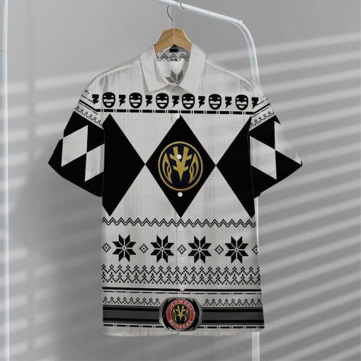 Gearhumans 3D White Power Ranger Hawaii Shirt ZB260319 Hawai Shirt