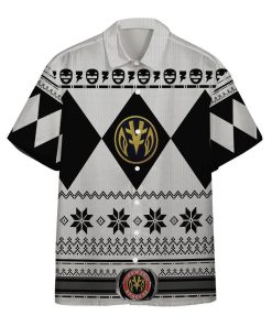 Gearhumans 3D White Power Ranger Hawaii Shirt ZB260319 Hawai Shirt Short Sleeve Shirt S 