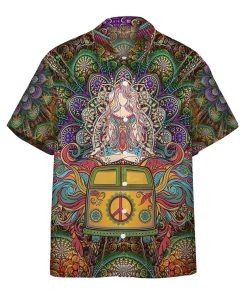 Gearhumans 3D World Of Hippie And Yoga Custom Short Sleeve Shirt GS2806212 Hawai Shirt Hawai Shirt S 