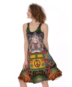 Gearhumans 3D World Of Hippie And Yoga Custom Women Dress GS28062110 Women Dress 