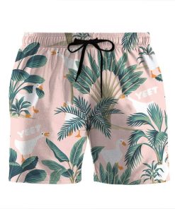 Gearhumans 3D Yeet Goose On The Tropical Jungle Beach Shorts Swim Trunks GC13072 Men Shorts Men Shorts S