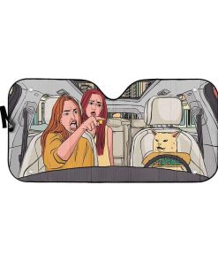 gearhumans 3D Yelling At A Cat Custom Car Auto Sunshade GC13071 Auto Sunshade 57''x27.5'' 