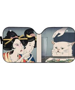 gearhumans 3D Yelling At A Cat Custom Car Auto Sunshade GN11071 Auto Sunshade 57''x27.5'' 