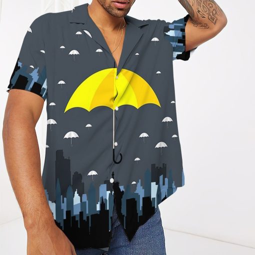 Gearhumans 3D Yellow Umbrella Hawaii Shirt ZK0605214 Hawai Shirt