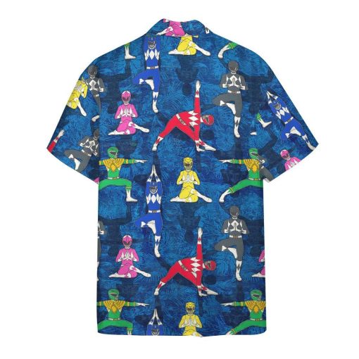 Gearhumans 3D Yoga Mighty Morphin Power Ranger Hawaii Shirt ZZ12042 Hawai Shirt