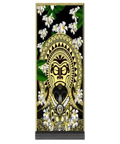 Gearhumans 3D Yoga Retreat Polynesian Face With Plumeria Custom Yoga Mat GS2506214 Yoga Mat Yoga Mat 71.37"x26.52" 