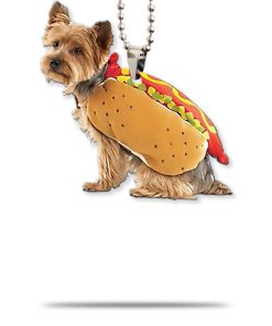Gearhumans 3D Yorkshire Hotdoggo Custom Car Hanging GO26052111 Car Hanging Car Hanging/1 Pack 