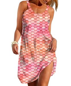 Gearhumans 3D You Are Mermazing With Unicorn Tail Custom Sleeveless Beach Dress GO21062112 Beach Dress Beach Dress S 