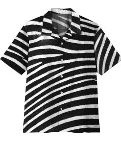 Gearhumans 3D Zebra Hawaii Shirt ZK2505217 Hawai Shirt Short Sleeve Shirt S 