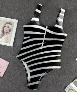 Gearhumans 3D Zebra One Piece Swimsuit ZK2605213 One-piece Swimsuit One-piece Swimsuit S 