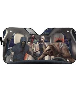 gearhumans 3D Zombies Left 4 Dead Custom Car Auto Sunshade Custom Car Auto Sunshade GL210717 Auto Sunshade 57''x27.5'' 