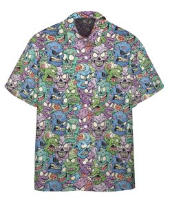 Gearhumans 3D Zombies Want Your Brrraaaiiinnsss Custom Hawaii Shirt GO24062119 Hawai Shirt Hawai Shirt S 