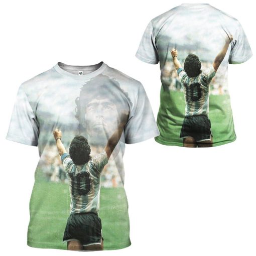 Gearhumans Bearbubble 3D Maradona Tribute Custom Tshirt Hoodie Apparel BK26111 3D Apparel