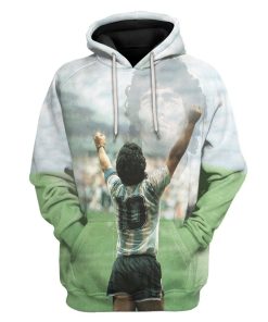 Gearhumans Bearbubble 3D Maradona Tribute Custom Tshirt Hoodie Apparel BK26111 3D Apparel Hoodie S 