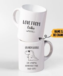 Gearhumans [Best Gift For Father's Day] 3D Grandasaurus Father's Day Gift Custom Name Mug GS120430 Mug