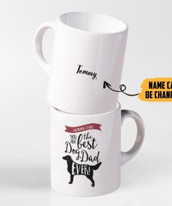 Gearhumans [Best Gift For Father's Day] 3D Happy Fathers Day Gift Best Dog Dad Ever Custom Name Mug GO060413 Mug