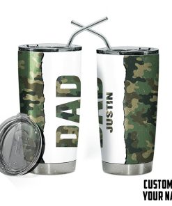 Gearhumans [Best Gift For Father's Day] 3D Happy Fathers Day Gift To Dad Custom Name Tumbler GO16042113 Tumbler Long 20oz 