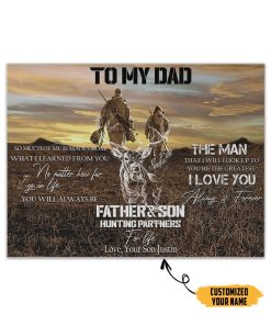Gearhumans [Best Gift For Father's Day] 3D Happy Fathers Day Gift To My Dad Custom Name Canvas GO16042120 Canvas 1 Piece Non Frame M