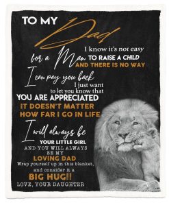 Gearhumans [Best Gift For Father's Day] 3D Happy Fathers Day To My Dad Custom Blanket GO130418 Blanket Blanket M(51''x59'')