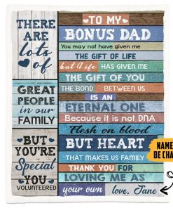 Gearhumans [Best Gift For Father's Day] 3D Letter To Bonus Dad Fathers Day Custom Name Blanket GS16042150 Blanket Blanket M(51''x59'') 