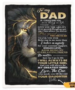 Gearhumans [Best Gift For Father's Day] 3D My Greatest Hero Father Day Gift Custom Name Blanket GS08047 Blanket Blanket M(51''x59'')