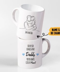 Gearhumans [Best Gift For Father's Day] 3D Side By Side With Dad Happy Father Day Custom Name Mug GS140437 Mug 