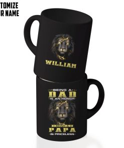 Gearhumans [Best Gift For Father's Day] Gearhuman 3D Happy Father's Day Lion Custom Name Mug GW22039 Mug 11oz