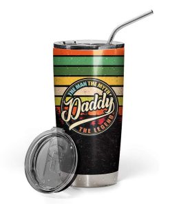 Gearhumans [Best Gift For Father's Day] Gearhuman 3D The Man The Myth The Legend Custom Design Vacuum Insulated Tumbler GV13051 Tumbler 20oz