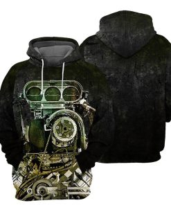 Gearhumans Black Drag Racing - 3D All Over Printed Shirt shirt 3D Apparel HOODIE S 