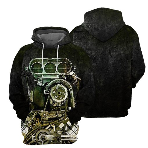 Gearhumans Black Drag Racing - 3D All Over Printed Shirt shirt 3D Apparel HOODIE S