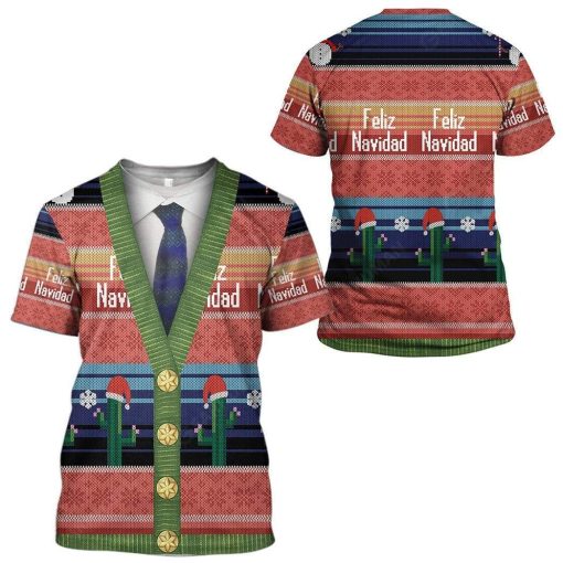 Gearhumans Custom Feliz Navidad Apparel HD-TT1991906 3D Apparel