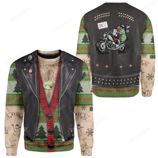 Gearhumans Custom Santa Drives A Motorbike Apparel HD-TT1991905 3D Apparel