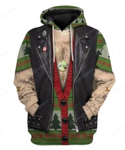 Gearhumans Custom Santa Drives A Motorbike Apparel HD-TT1991905 3D Apparel Hoodie S 